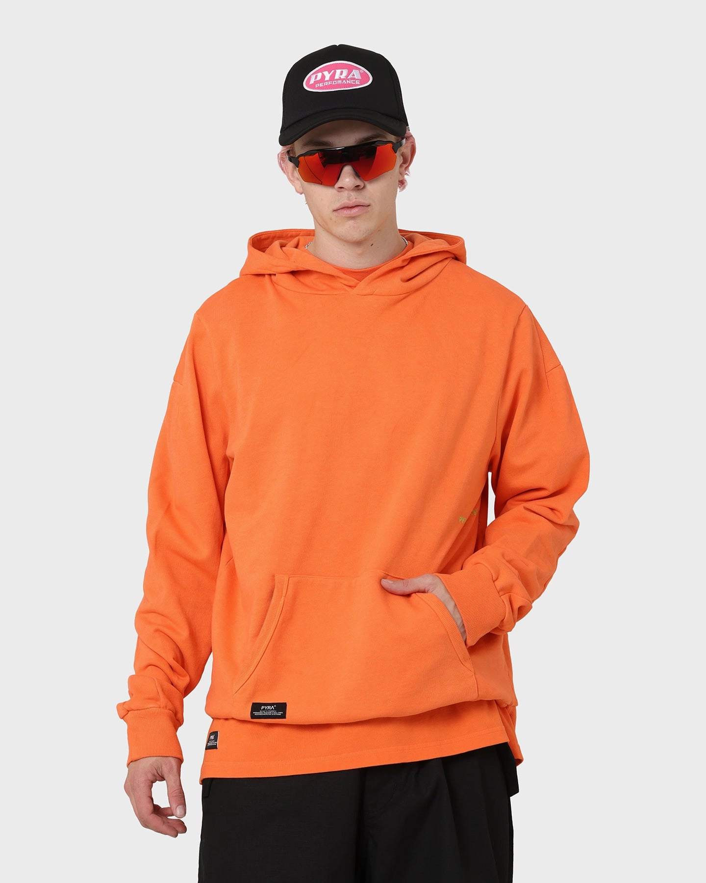 Continue Warm and Cozy PYRA Design Logo Hoodie Orange