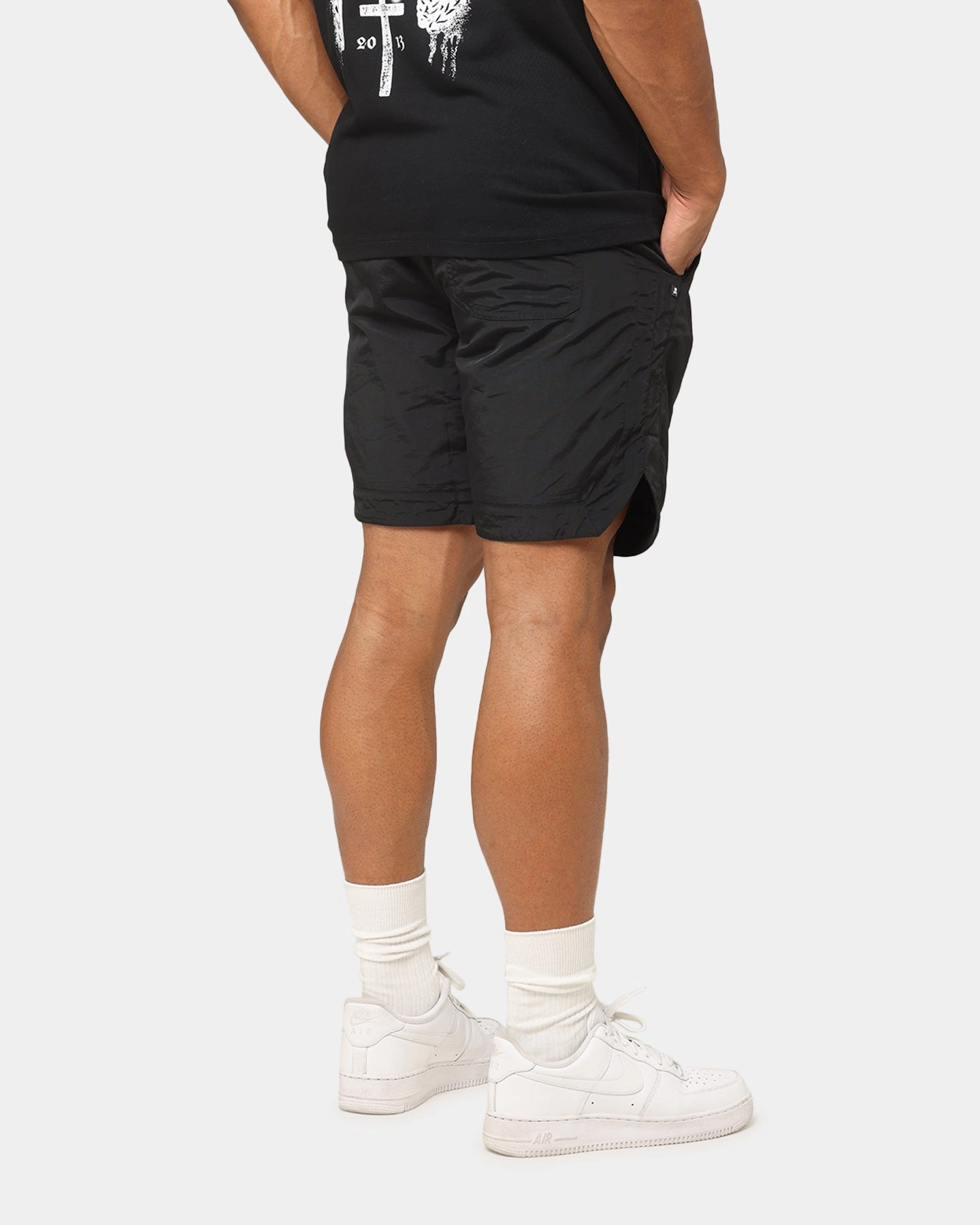Saint Morta Lucius Shorts Black Water Repellent Coating