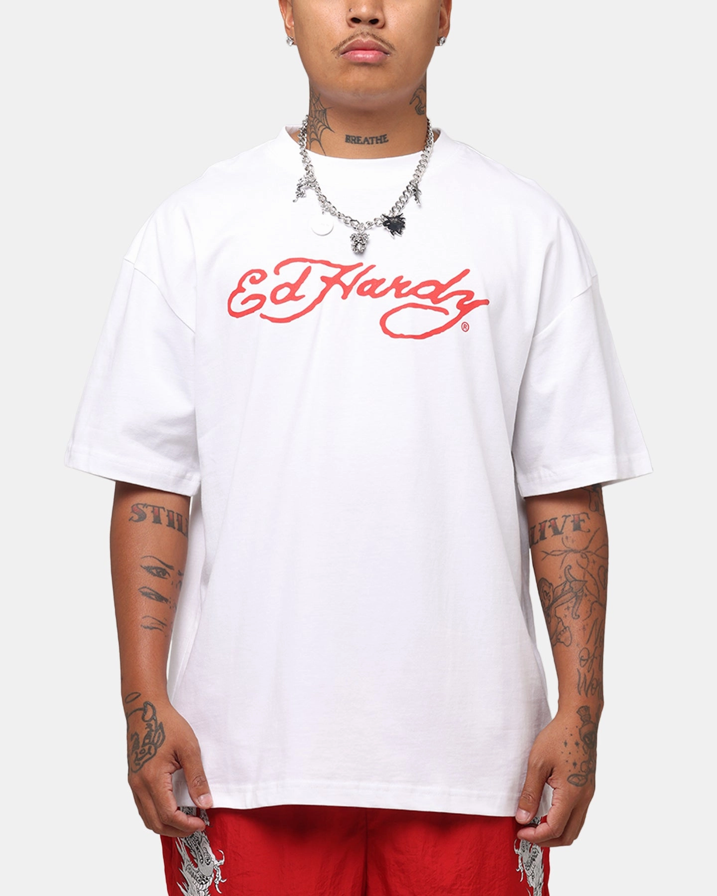 shopping Ed Hardy Flaming Cobra T-Shirt White