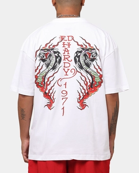 TemperatureRegulating Ed Hardy Flaming Cobra T-Shirt White