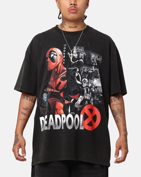 Goat Crew Marvel Deadpool Comic Heavy T-Shirt Vintage Black Tight fit sexiness