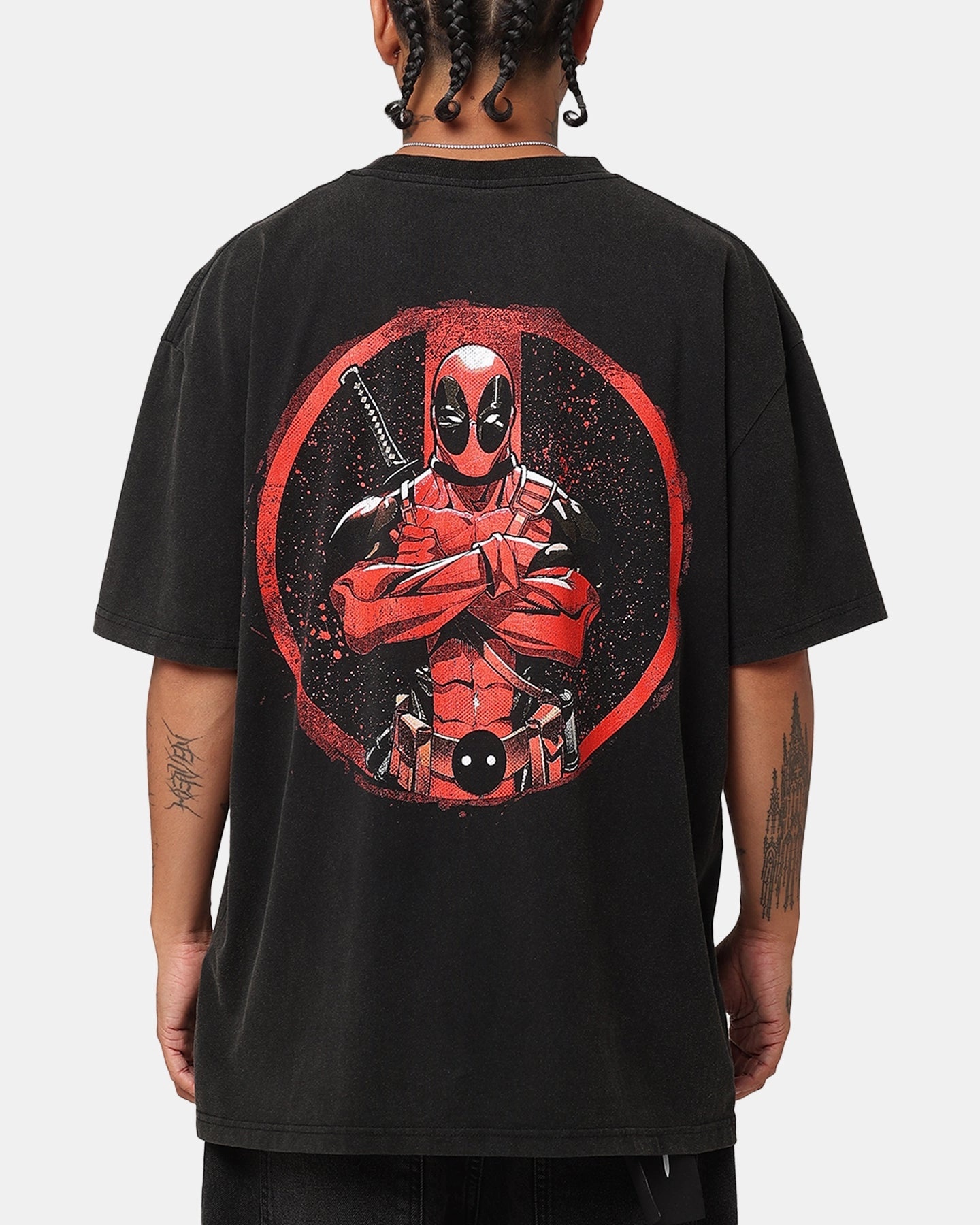 Goat Crew Marvel Deadpool Comic Heavy T-Shirt Vintage Black Sporty Look Wear