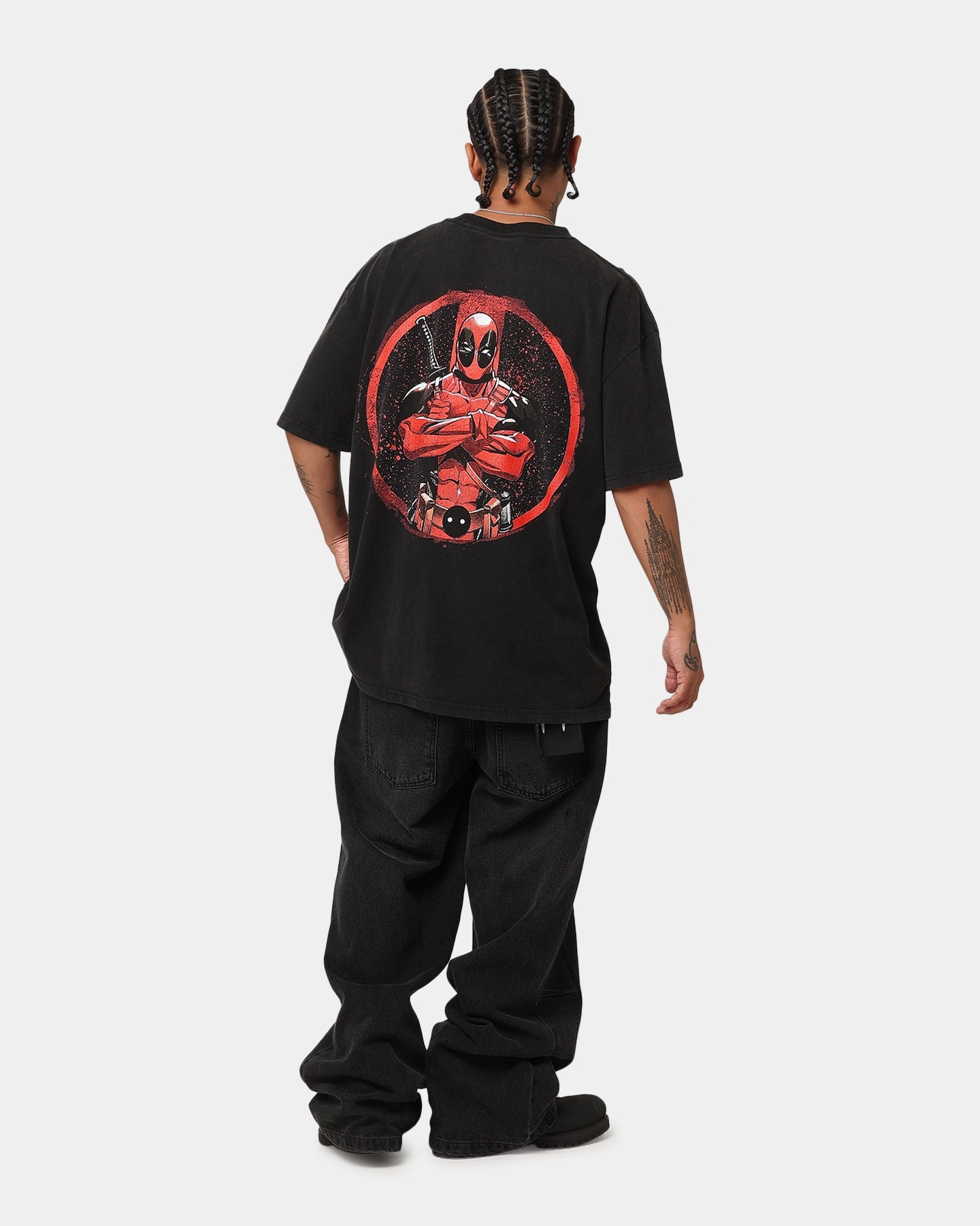 Goat Crew Marvel Deadpool Comic Heavy T-Shirt Vintage Black Trendy Comfort Wear