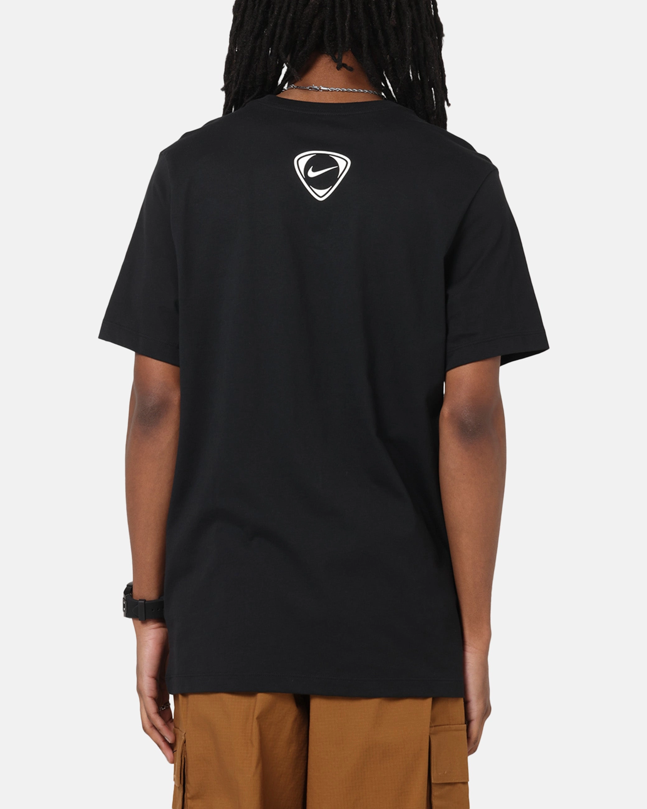 Nike Total 90 Soccer T-Shirt Black Cool Weather Wear Striped Pattern