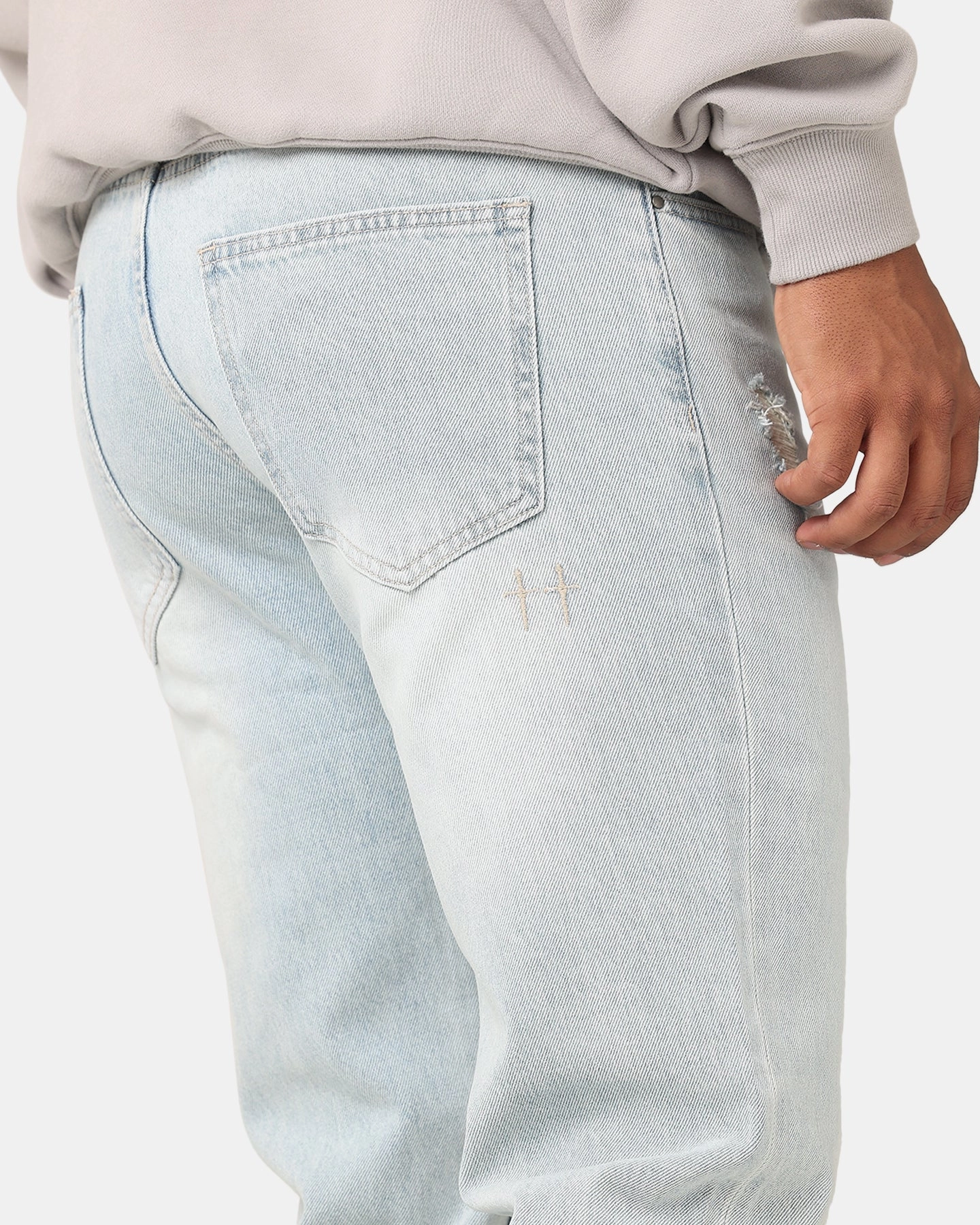Easywear Style Saint Morta Psykhe Distressed Jeans Light Blue