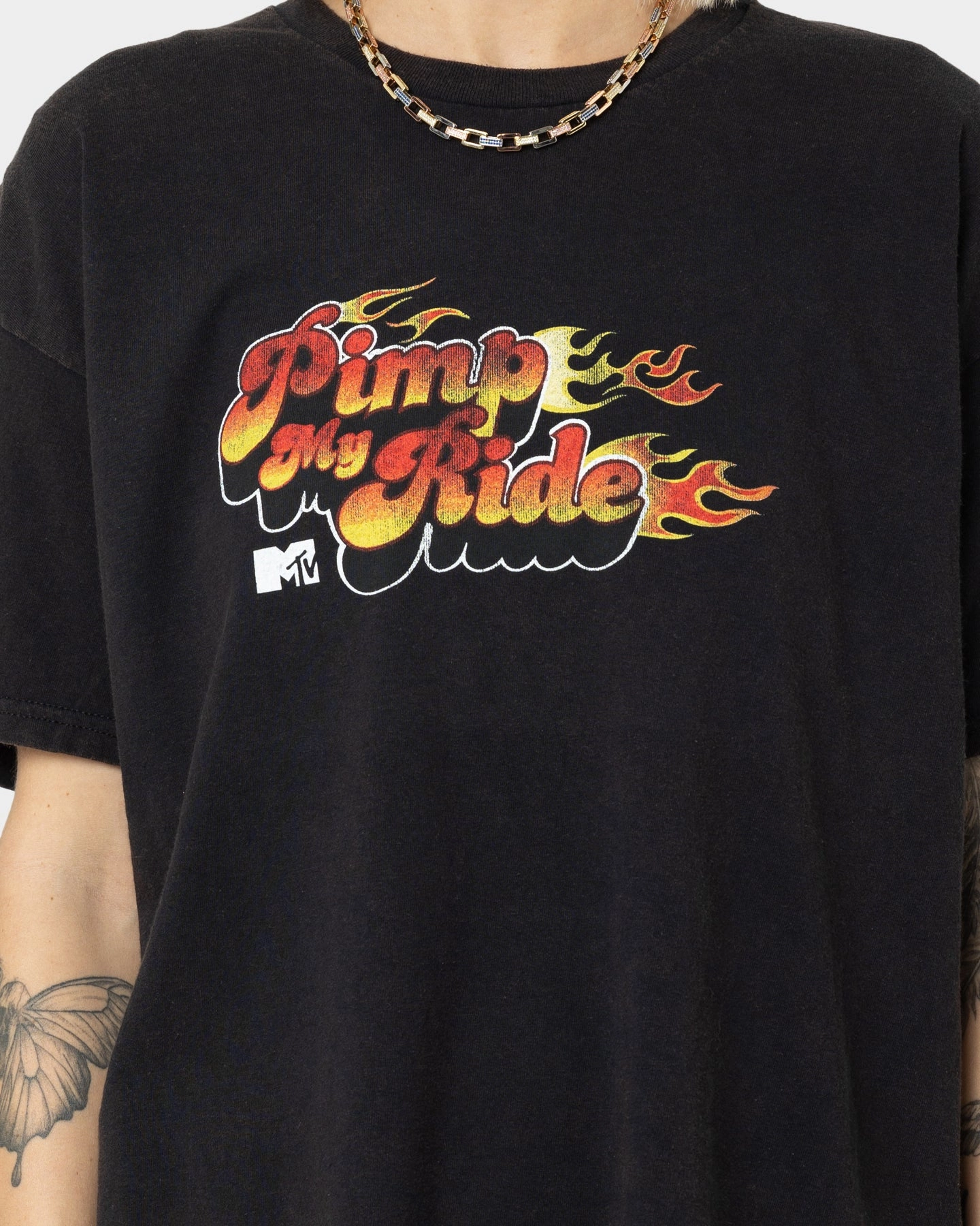American Thrift X MTV Pimp My Ride Vintage T-Shirt Black Wash NeutralTonesCollection Minimal Style Trend