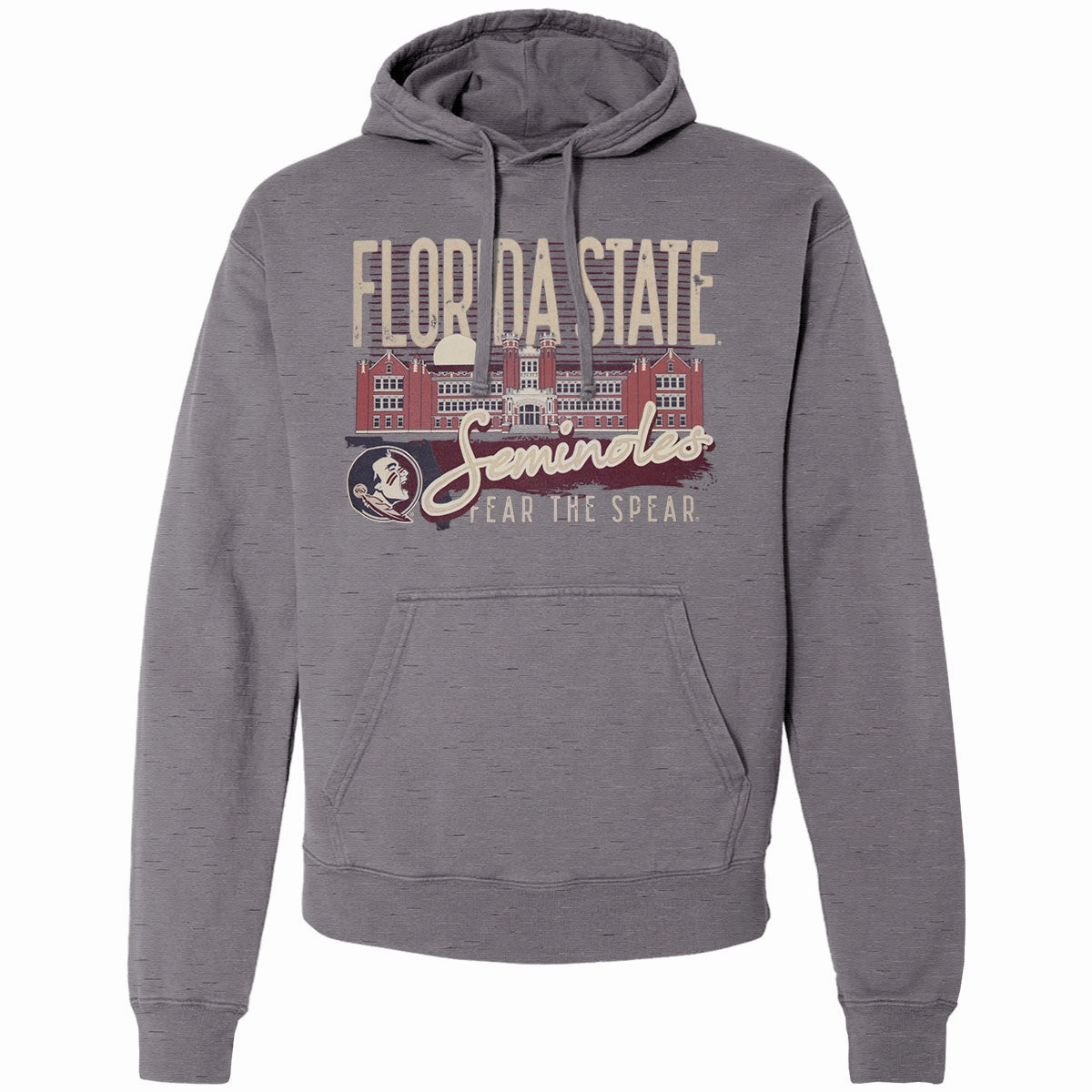Image One Adult/Unisex Florida State Seminoles Westcott Design Hood - Charcoal Relaxed Style