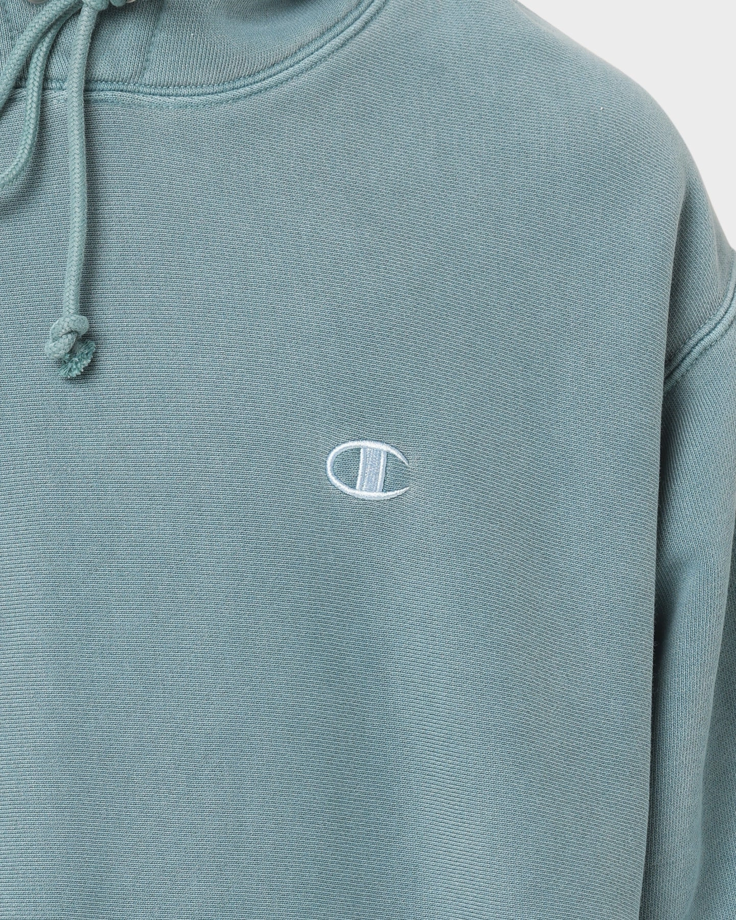 Champion Reverse Weave Garm Dye Hoodie Aqua Tonic Classic Comfort