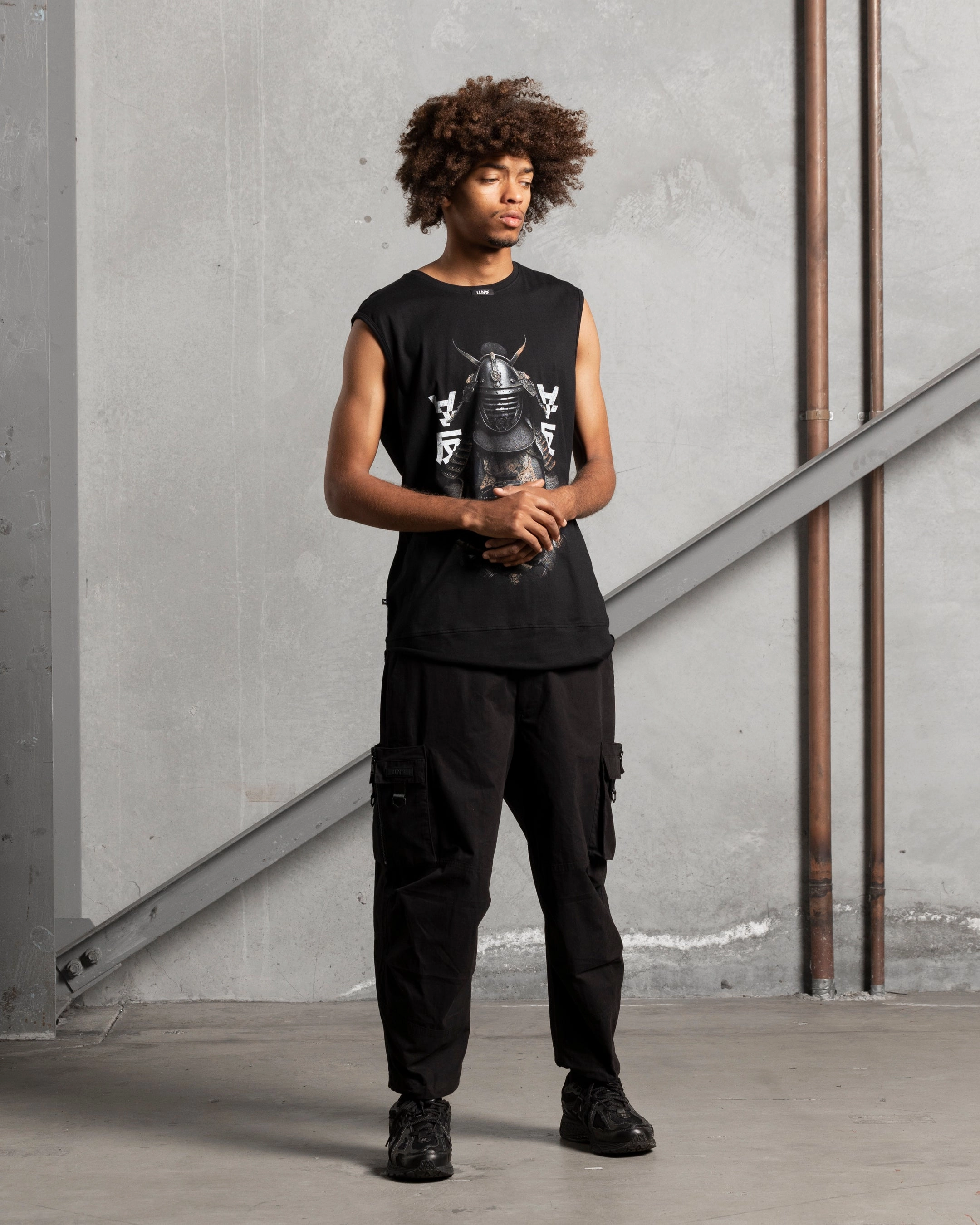 Sporty essentials Modern Layering The Anti Order Shaolin Panelled Singlet Black