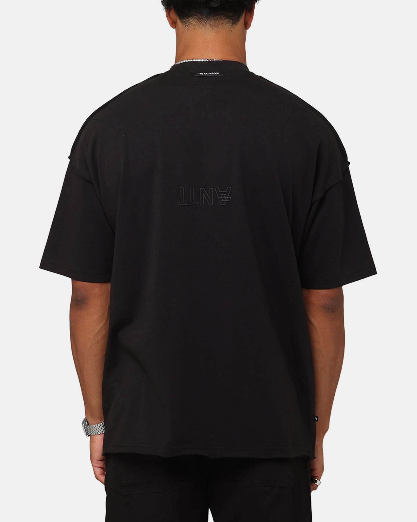 The Anti Order XY Aesthetic Non Seam T-Shirt Black/Black Polka Dot Pattern