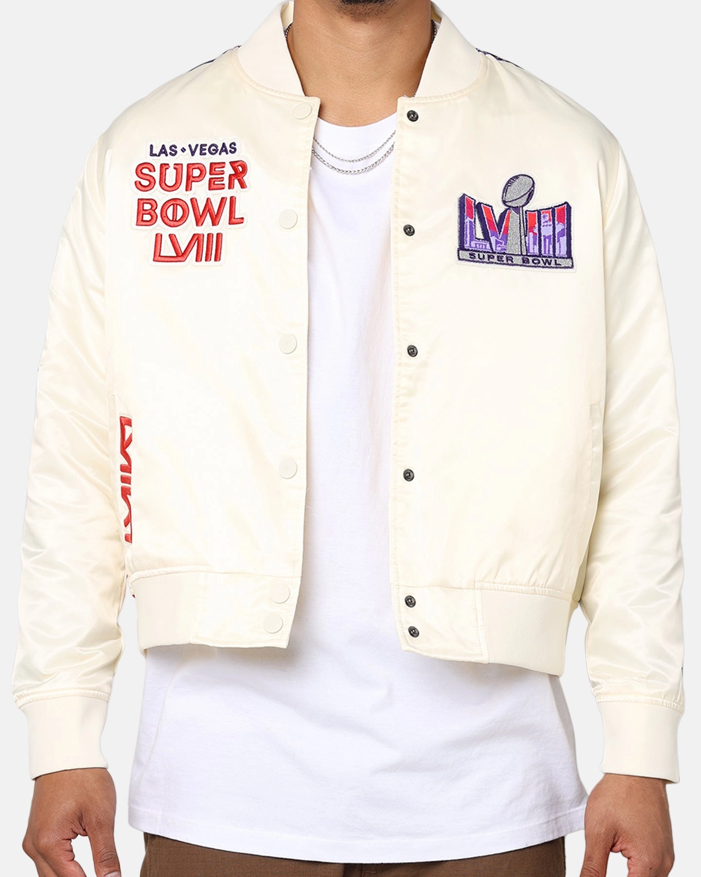 Pro Standard NFL Super Bowl LVIII Sublimated Jacket Eggshell Low Maintenance
