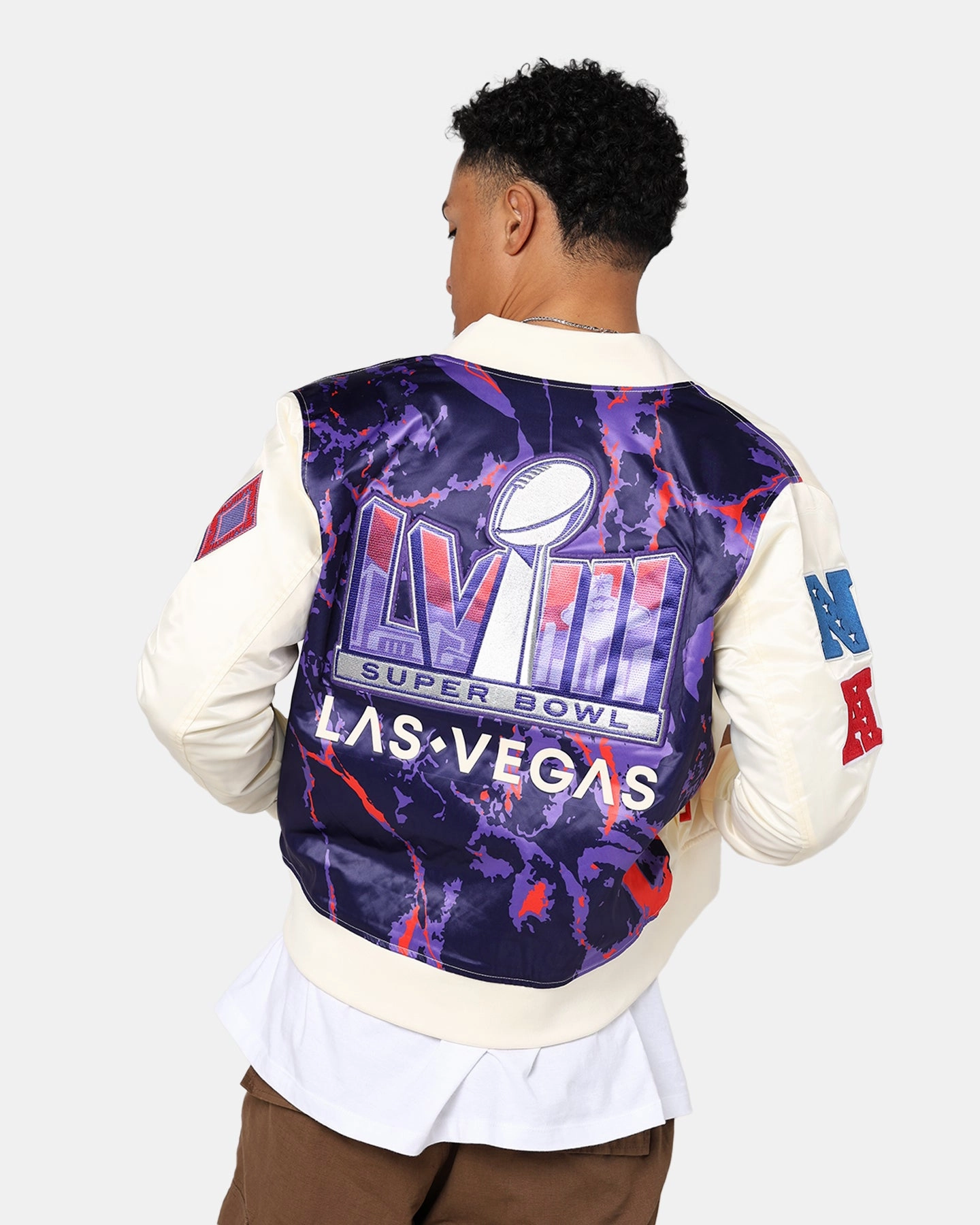 Temperature Regulating Unveil Pro Standard NFL Super Bowl LVIII Sublimated Jacket Eggshell