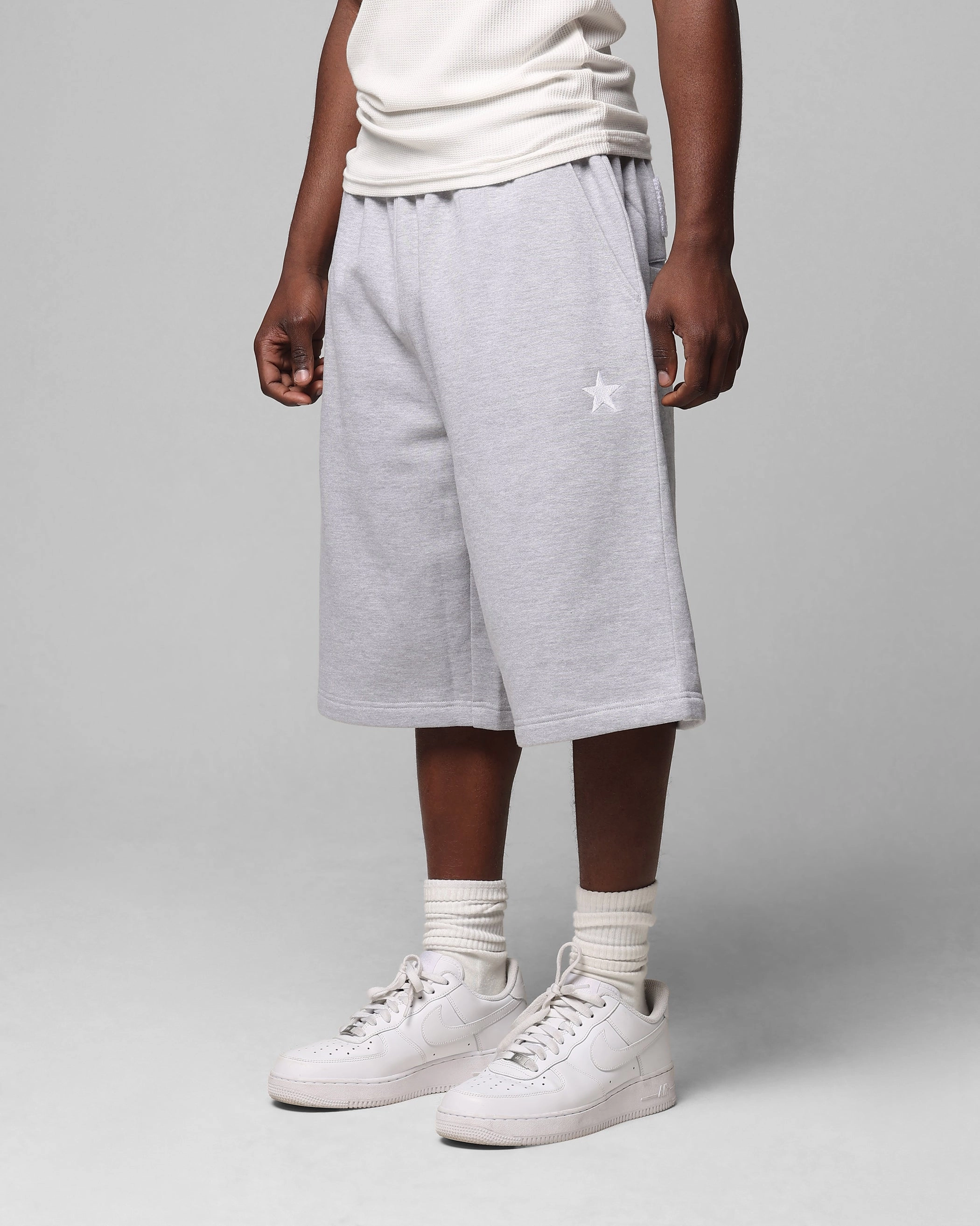 Abrasion Proof Fabric Loiter Premium Essentials Sweat Shorts Grey Marle
