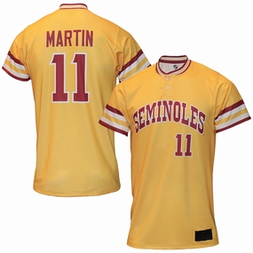 Fit For Action Prosphere Mike Martin Seminoles Baseball Jersey - Gold
