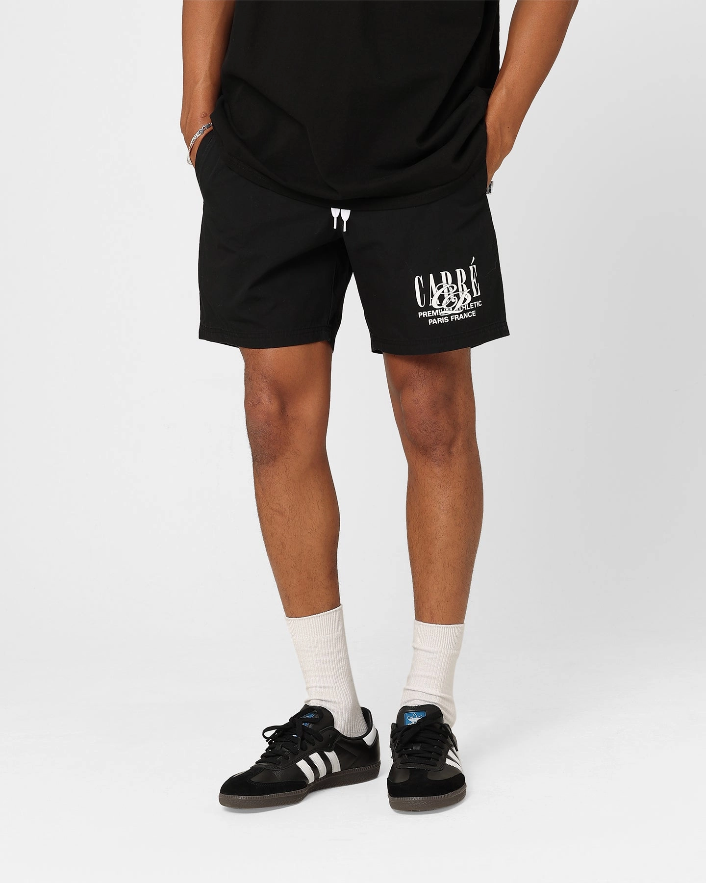 Carre Top Team Slide Shorts Black Rubberized Grip Waistband
