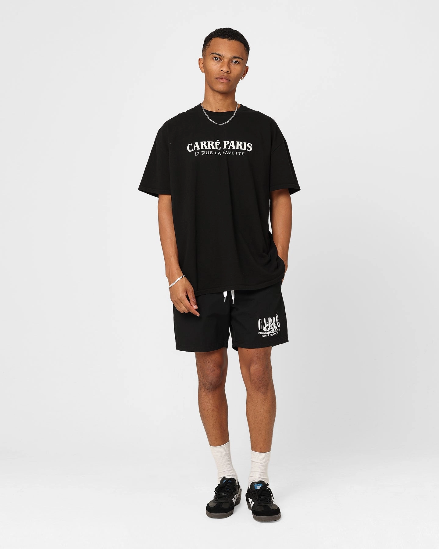 Festival wear Carre Top Team Slide Shorts Black