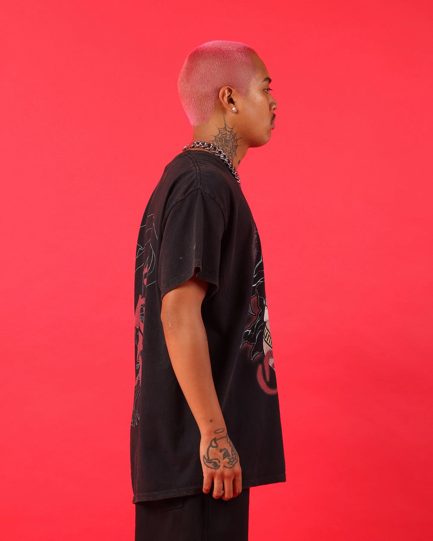 MultipurposeUse Goat Crew X Naruto Gaara Vintage T-Shirt Black Wash