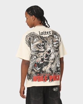 Fashion Outfit Loiter Wolf Pack Vintage T-Shirt Ecru
