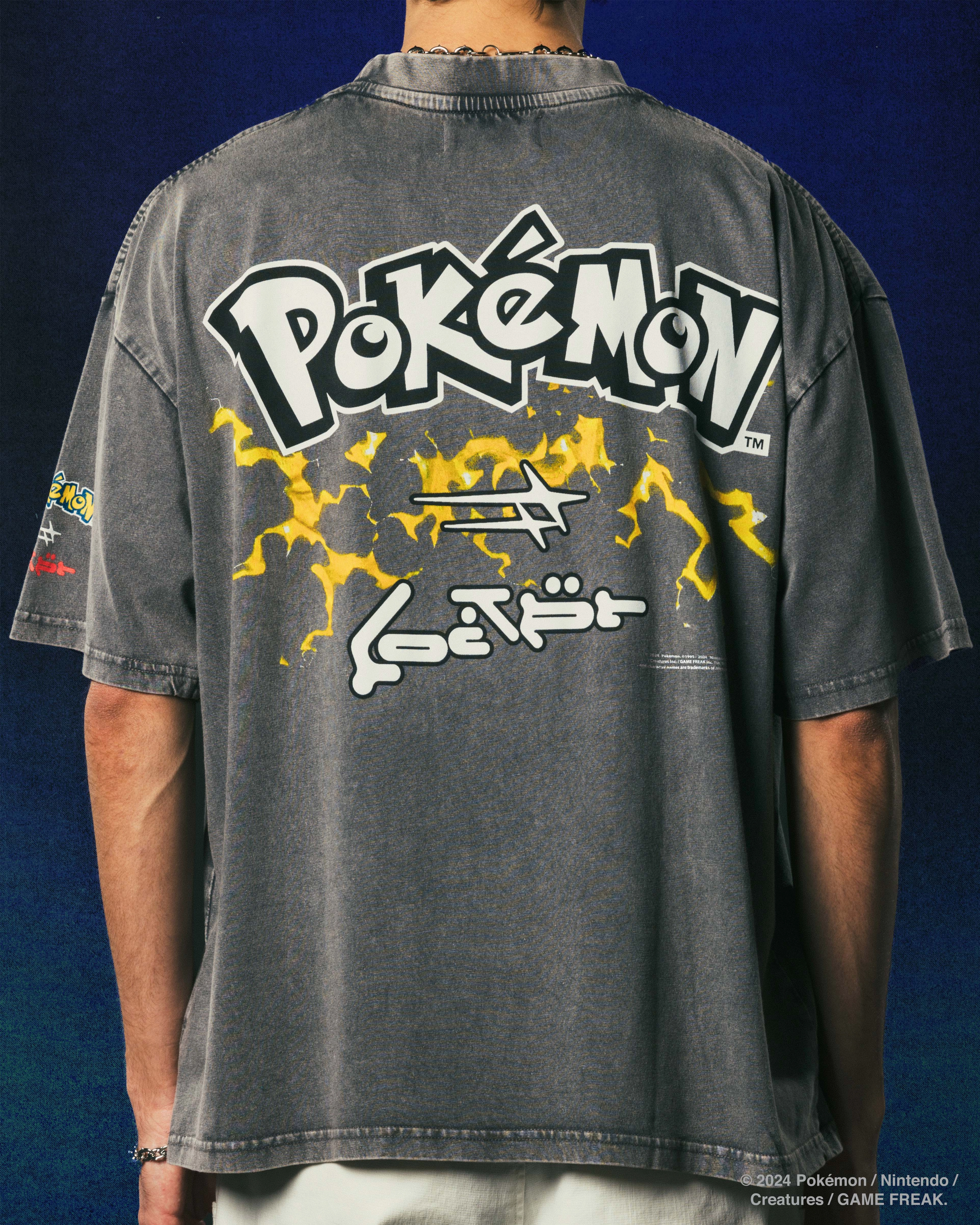Pok??mon By Loiter Pikachu Premium T-Shirt Charcoal Round neck simplicity All Season Wear