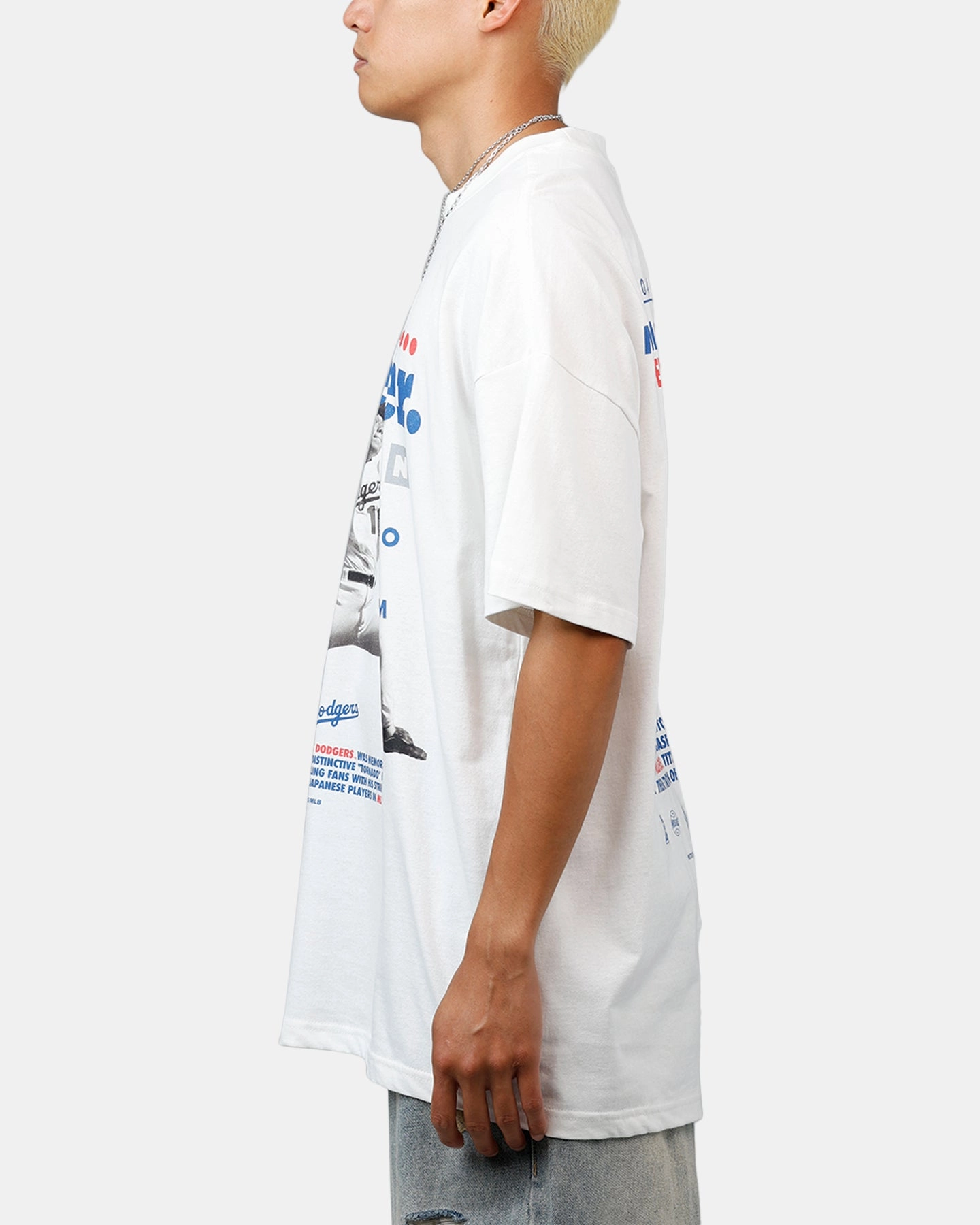 Mitchell & Ness Los Angeles Dodgers Hideo Nomo Got Better T-Shirt Vintage White Daily Favorite Chilly Style
