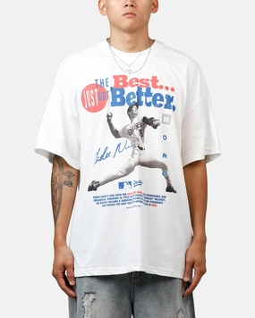 Mitchell & Ness Los Angeles Dodgers Hideo Nomo Got Better T-Shirt Vintage White Summer Ready Simple and Chic