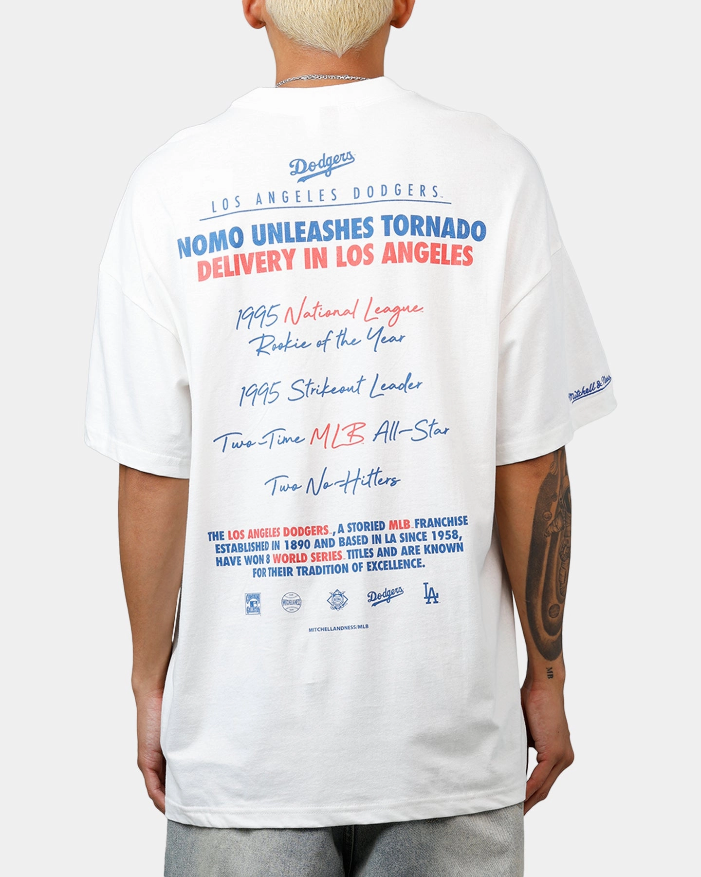 Mitchell & Ness Los Angeles Dodgers Hideo Nomo Got Better T-Shirt Vintage White MoistureWickingFabric