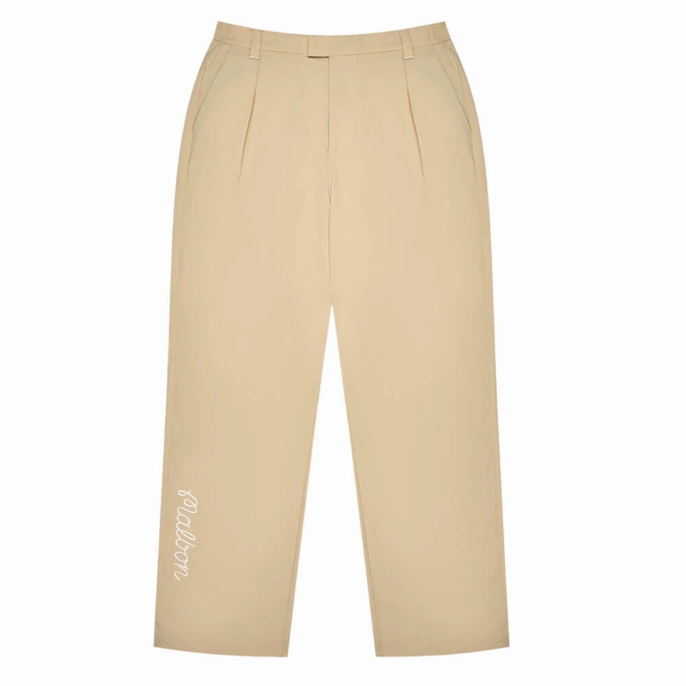 Malbon Magnolia Pleated Golf Pants Pale Khaki - SS25 Men Lightweight Fabric