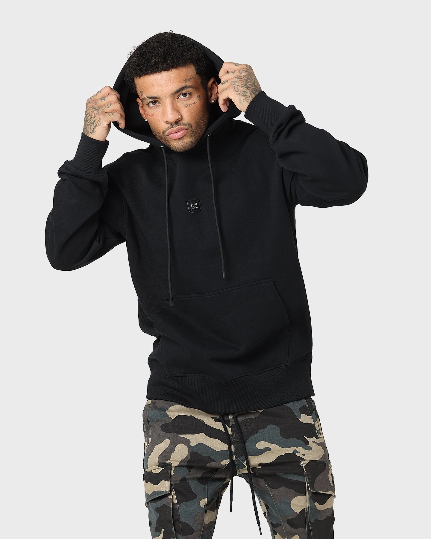 Saint Morta Edition Hoodie Black Quilted Stitching insulated