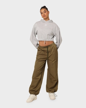 Lose Puma Women's Classics Cropped Hoodie Light Gray Heather