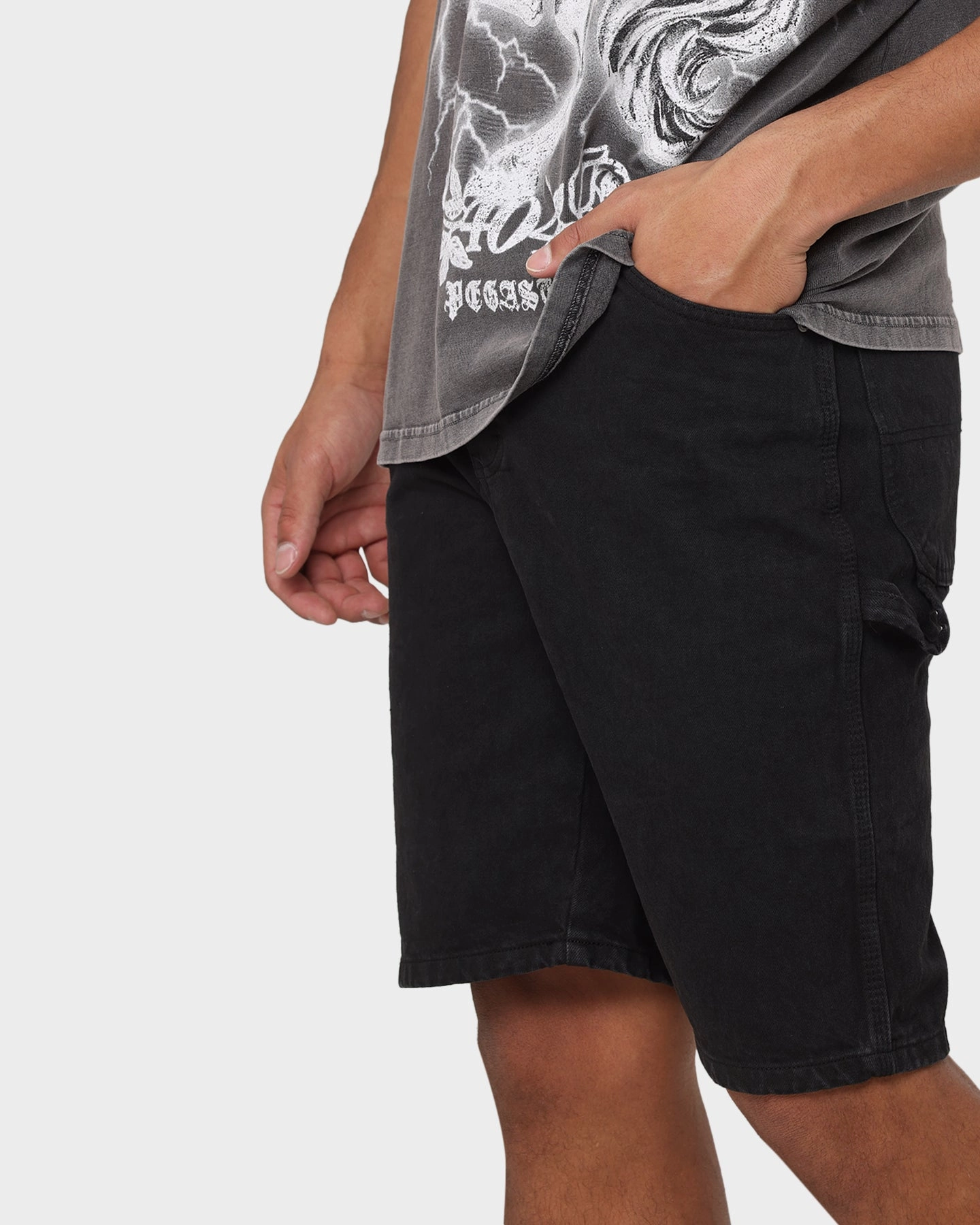 Dickies Relaxed Fit Carpenter Shorts Black Perfect Fit Adjustable Drawcord