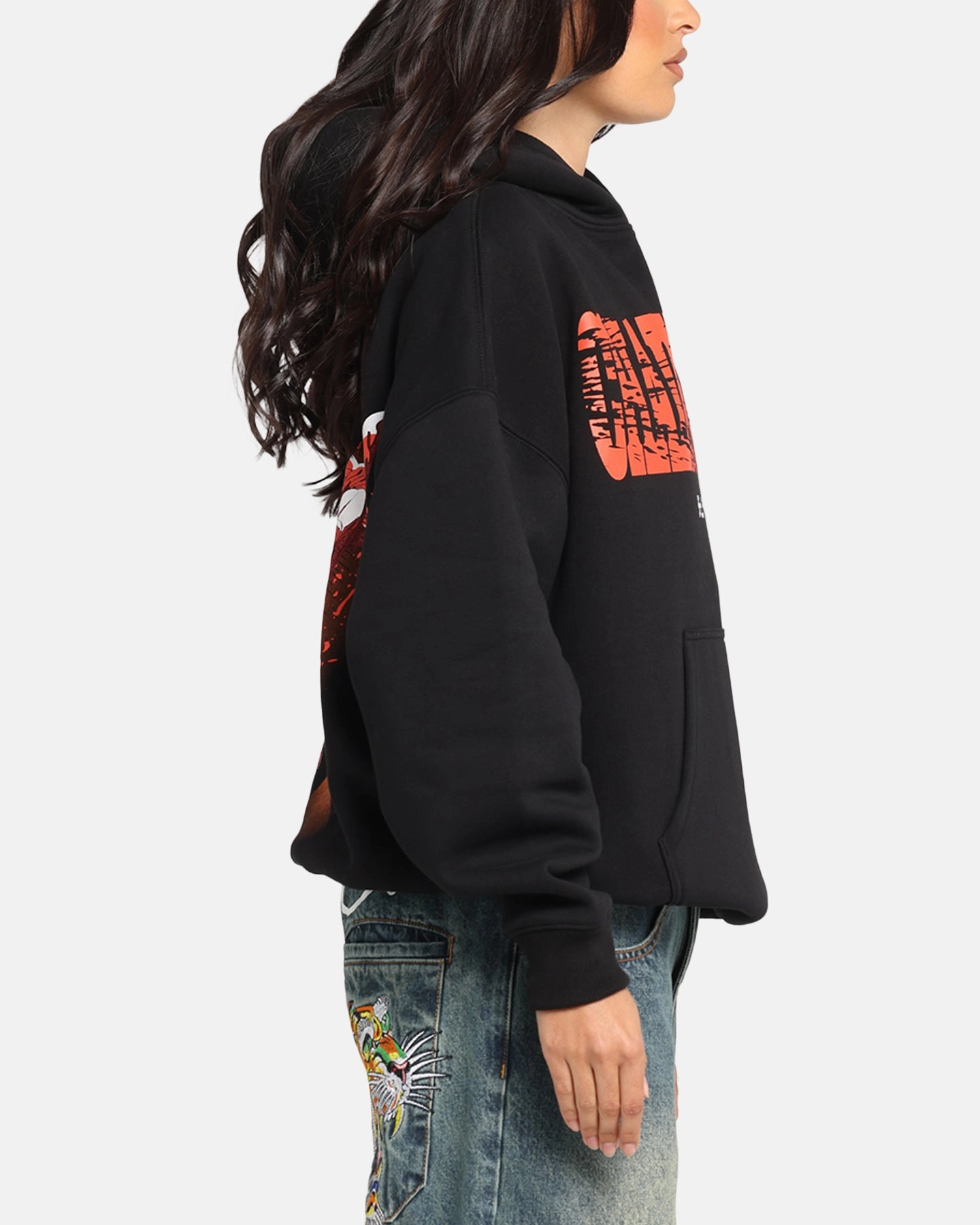 Perforated Ventilation Outdoor Flexible Goat Crew X Chainsaw Man Premium Hoodie Black
