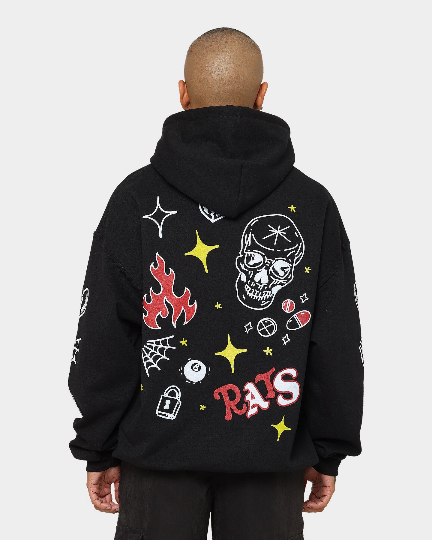 Rats Get Fat No Hope Hoodie Black Stylish Simple Fit