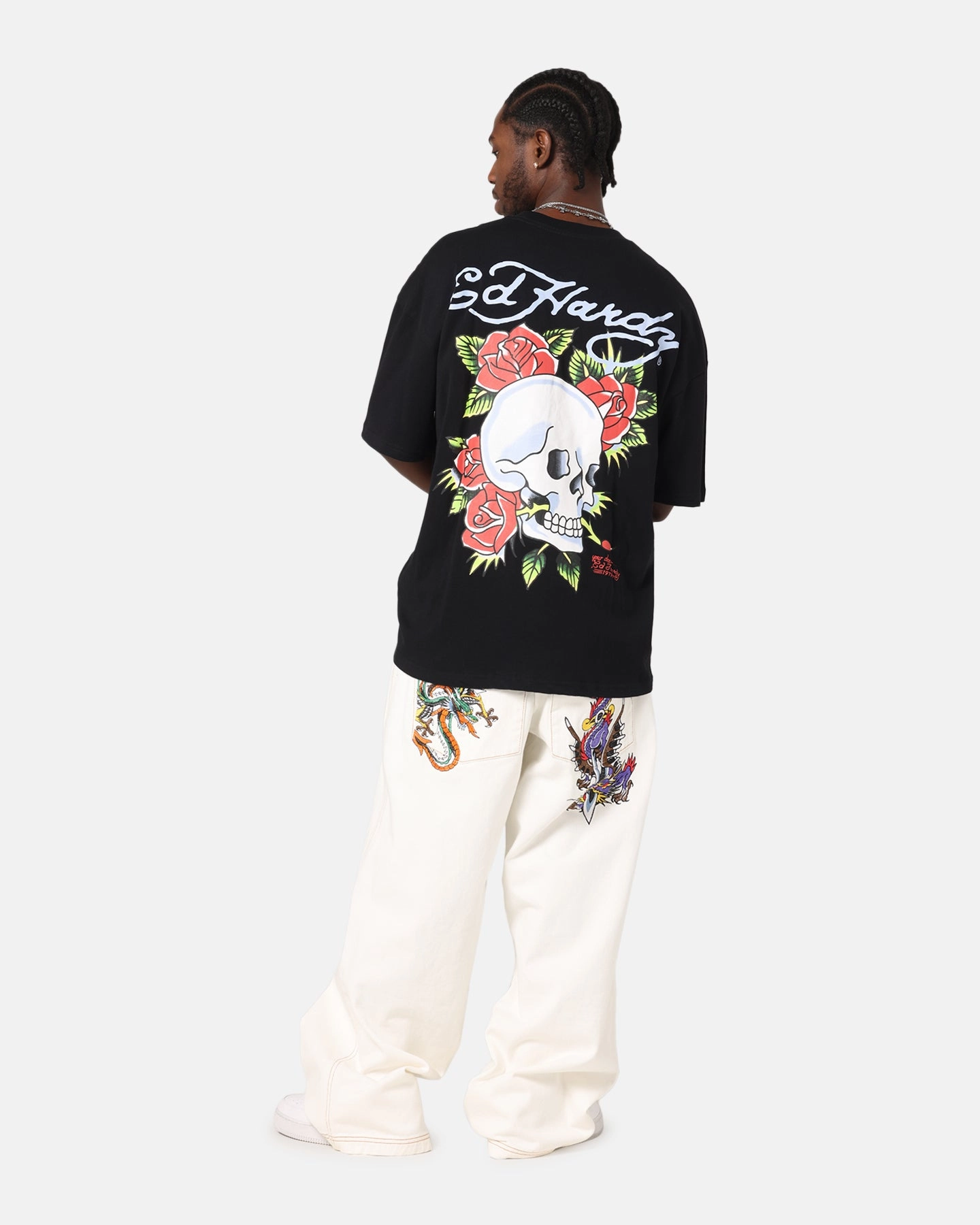 Ed Hardy Death & Bloom T-Shirt Black Low Impact Dye