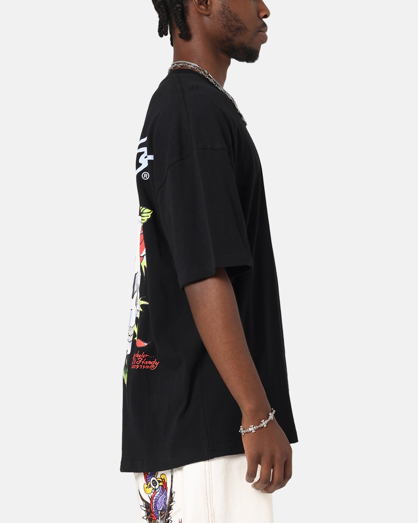Casual Layering Wear Ed Hardy Death & Bloom T-Shirt Black