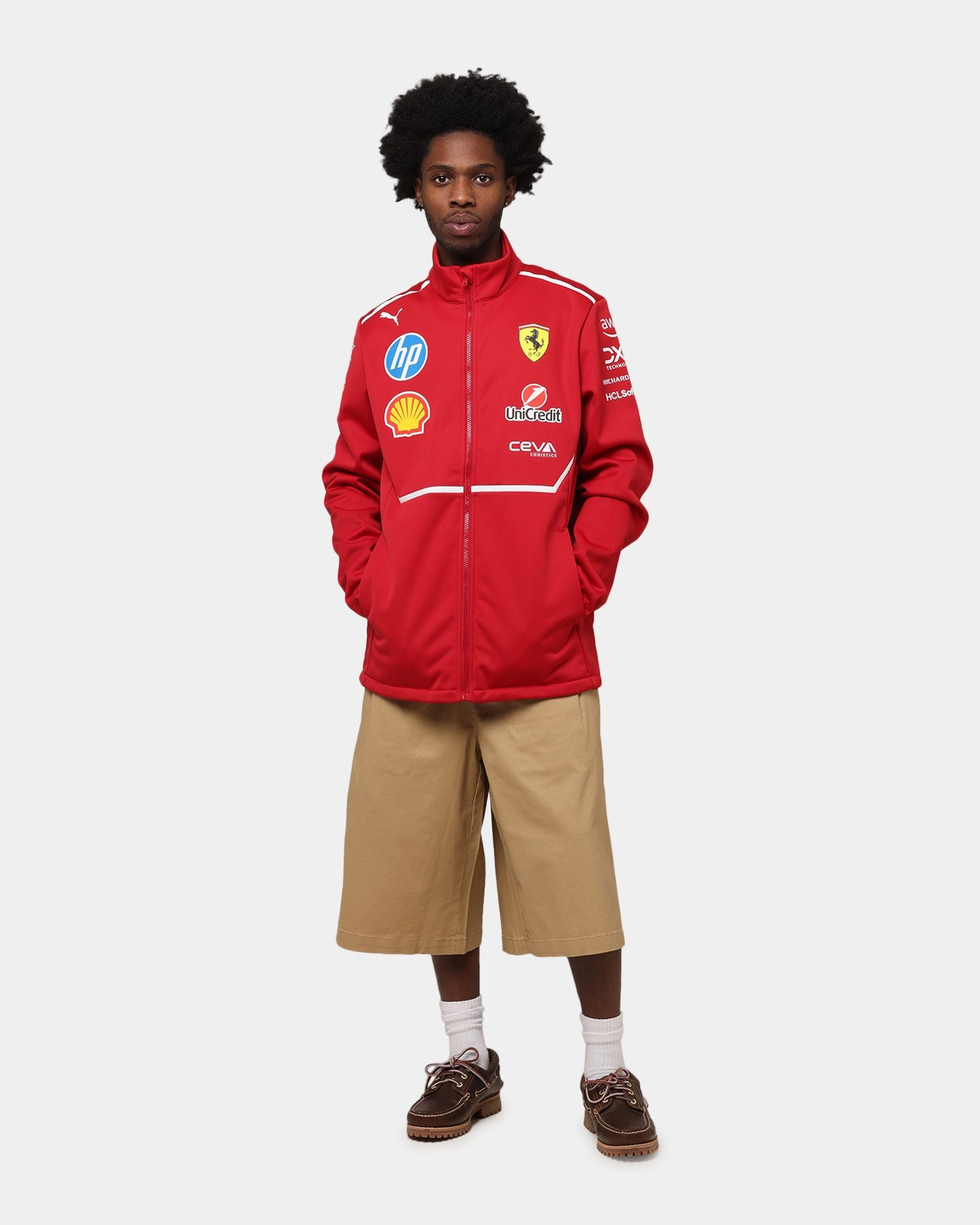 Puma X Scuderia Ferrari Team Softshell Jacket Cherry Brown