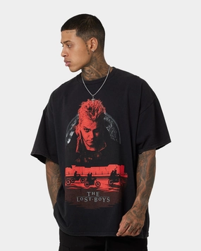 American Thrift X Lost Boys Moon Vintage T-Shirt Washed Black Organic Cotton Construction