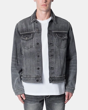 Score MNML Flat Studded Trucker Jacket Black