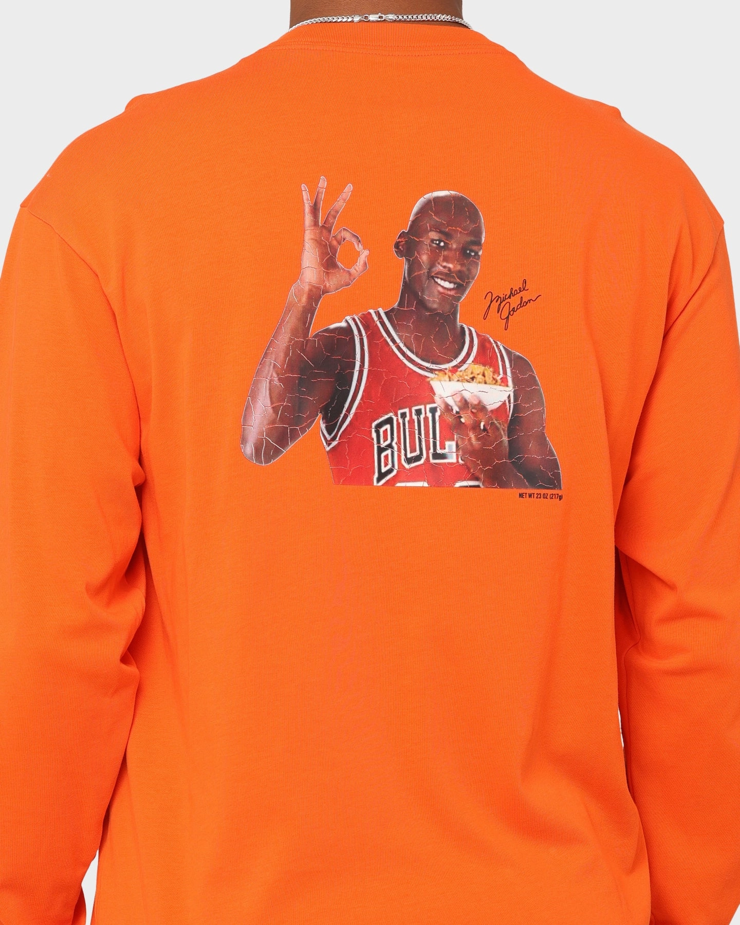 Relaxed Fit Silhouette Layer Essential Piece Jordan Flight MVP Statement 85 Crewneck Rush Orange/White