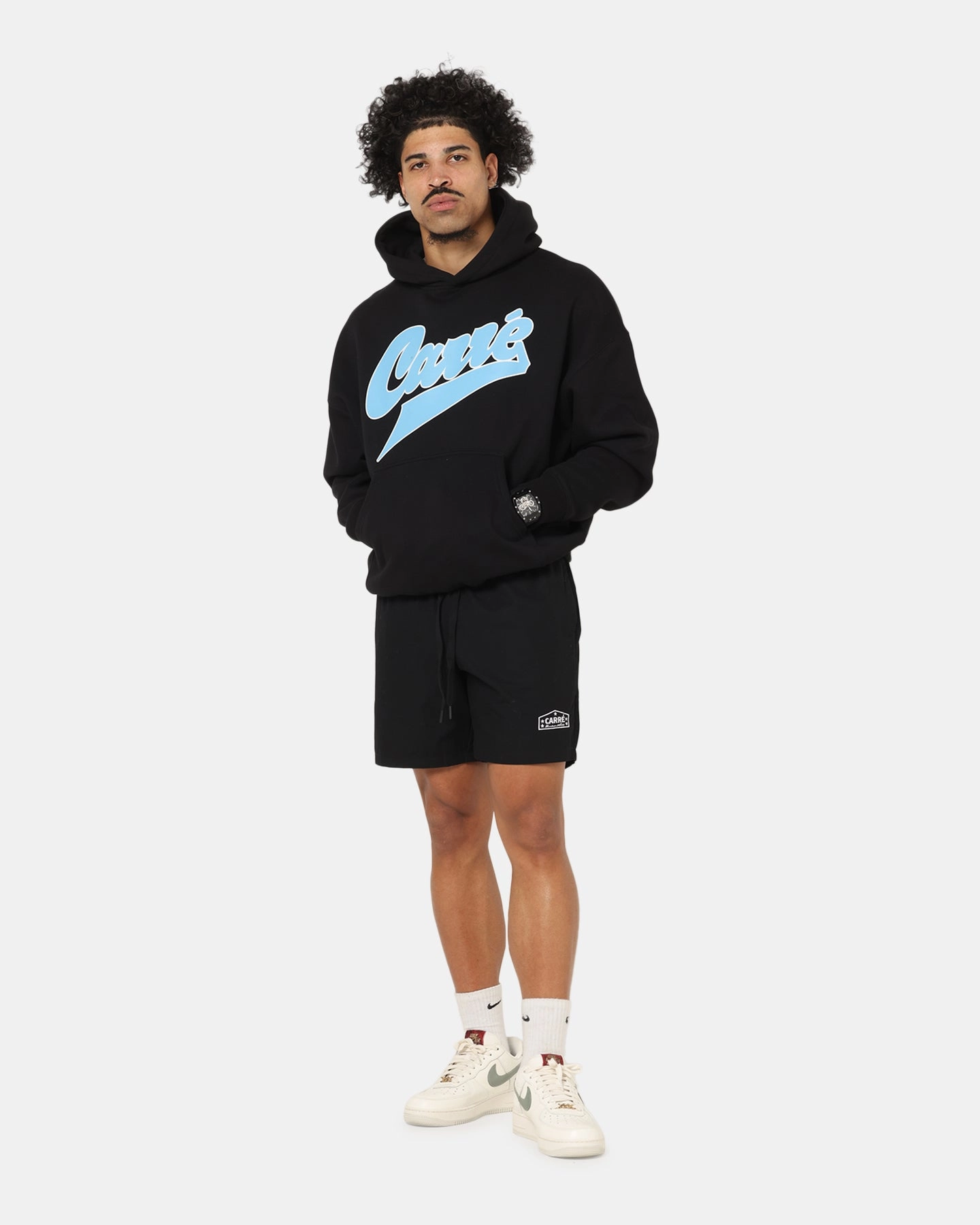 low - pressure resistance test passed Quick - Response Carre Slugger Script Hoodie Black