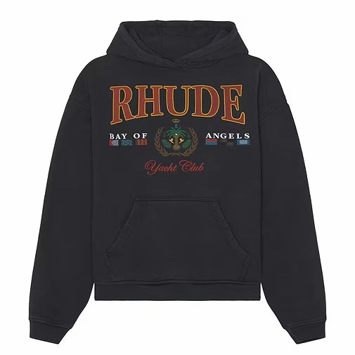 Rhude Bay Of Angels Hoodie 'Black' international users Crew - friendly