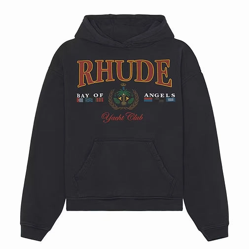 Ultra Breathable Mesh Multipurpose Athletic Top Rhude Bay Of Angels Hoodie 'Black'