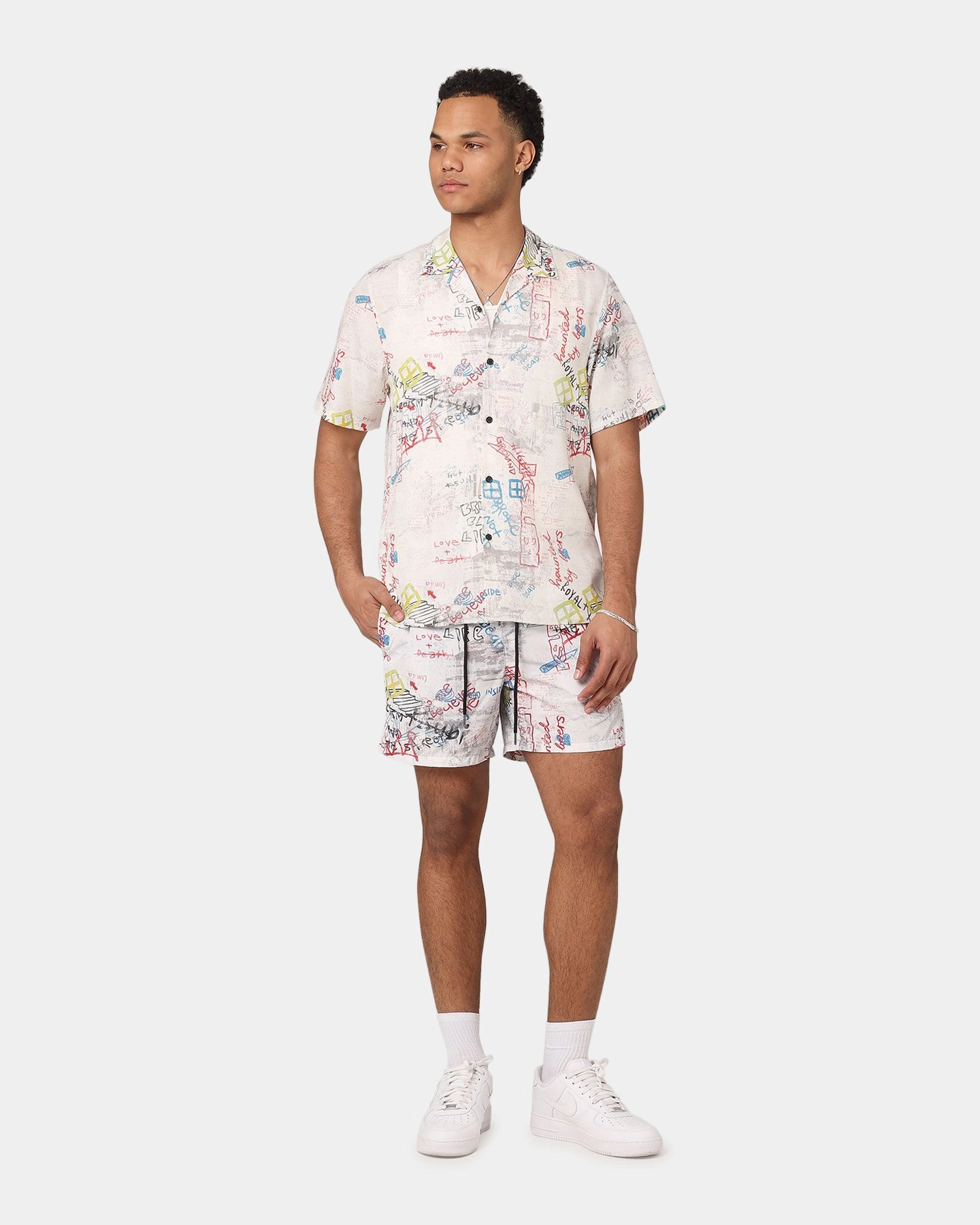 Ksubi Skrawler Board Shorts White Camping Gear