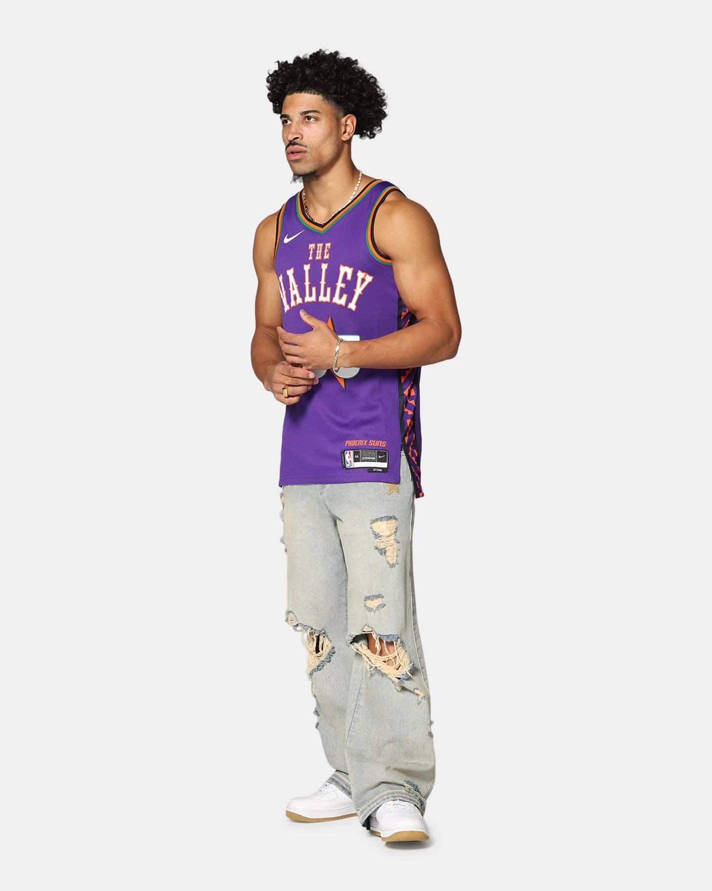 Wicking Interceptor Fabric Durable Recycled Blend Nike Kevin Durant Phoenix Suns #35 City Edition 2024/25 Nike Dri-Fit NBA Swingman Jersey Field Purple