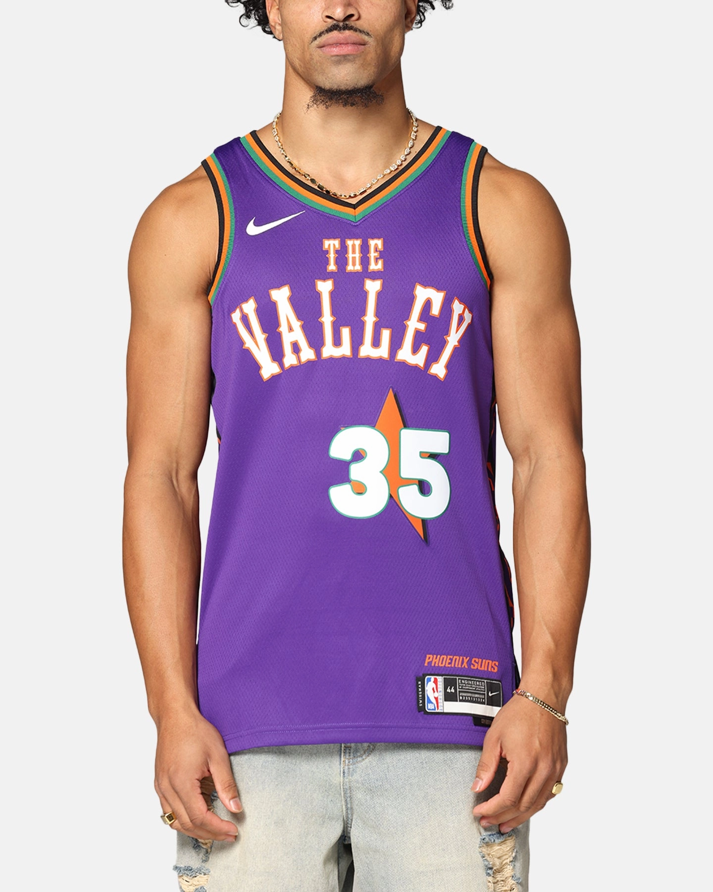 Nike Kevin Durant Phoenix Suns #35 City Edition 2024/25 Nike Dri-Fit NBA Swingman Jersey Field Purple Eco Friendly Recycled Polyester