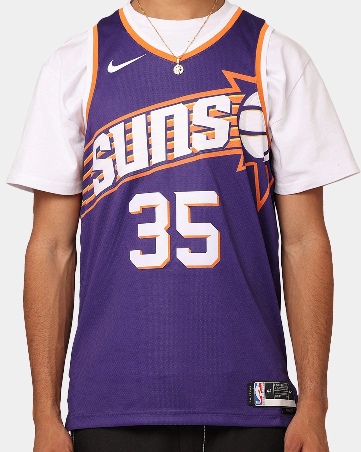 Nike Phoenix Suns Kevin Durant Dri-FIT Swingman Jersey New Orchid Adaptive Thermal Control Raglan Sleeve Design