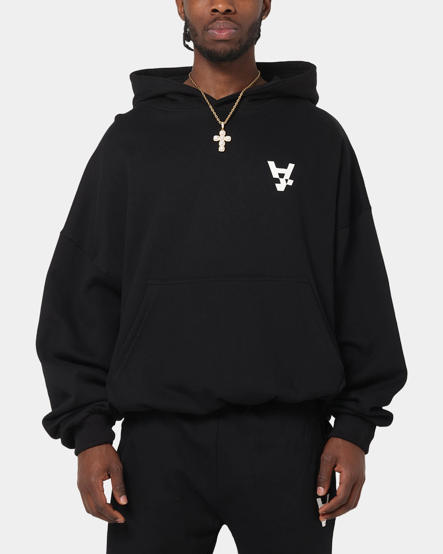 The Anti Order Alpha Logo Hoodie Black Adjustable Interior