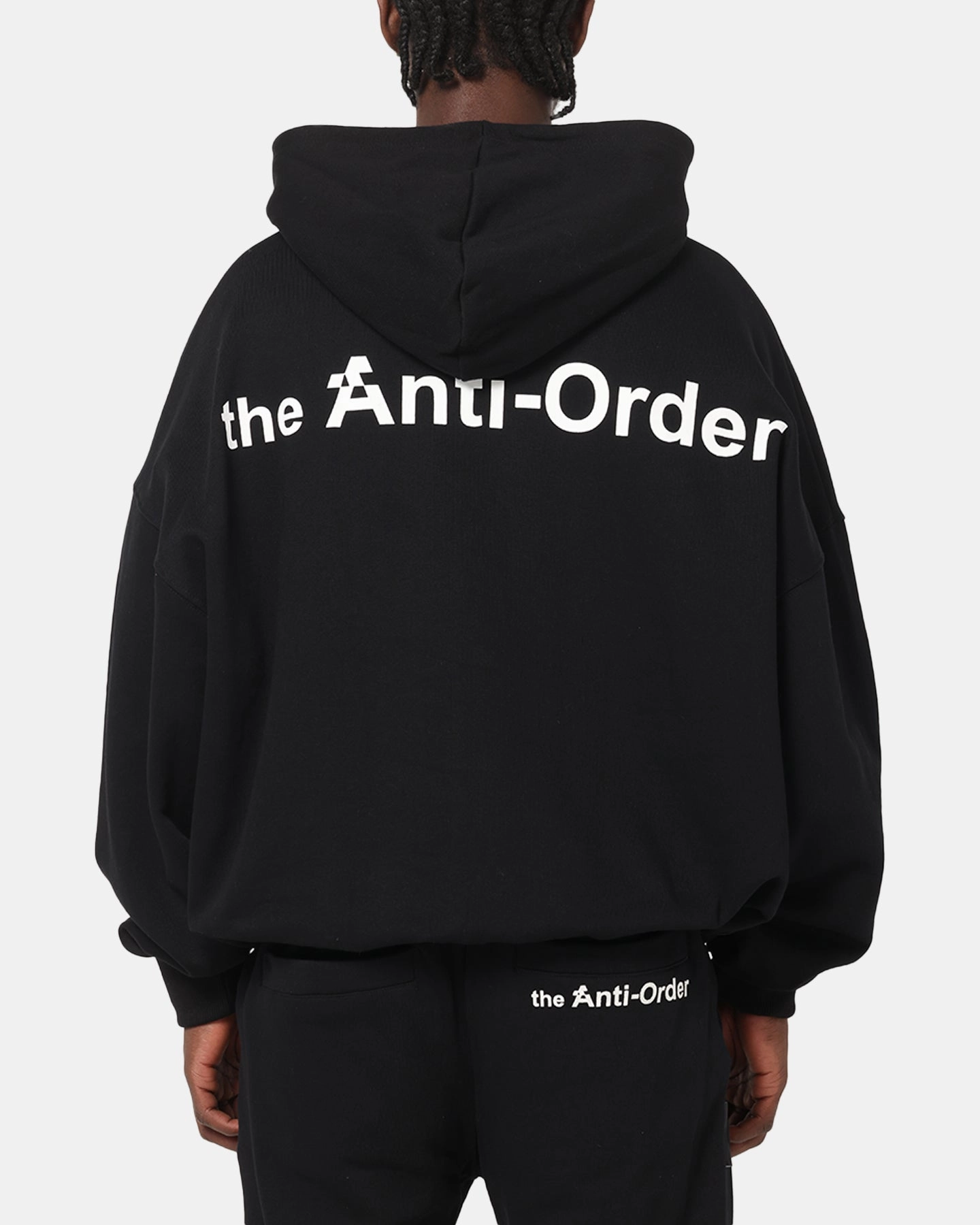 The Anti Order Alpha Logo Hoodie Black low - strength structure Double Layered Collar