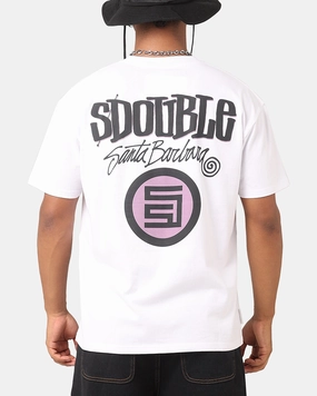 Seam Free Edging light layering S Double Combo Platter T-Shirt Washed White