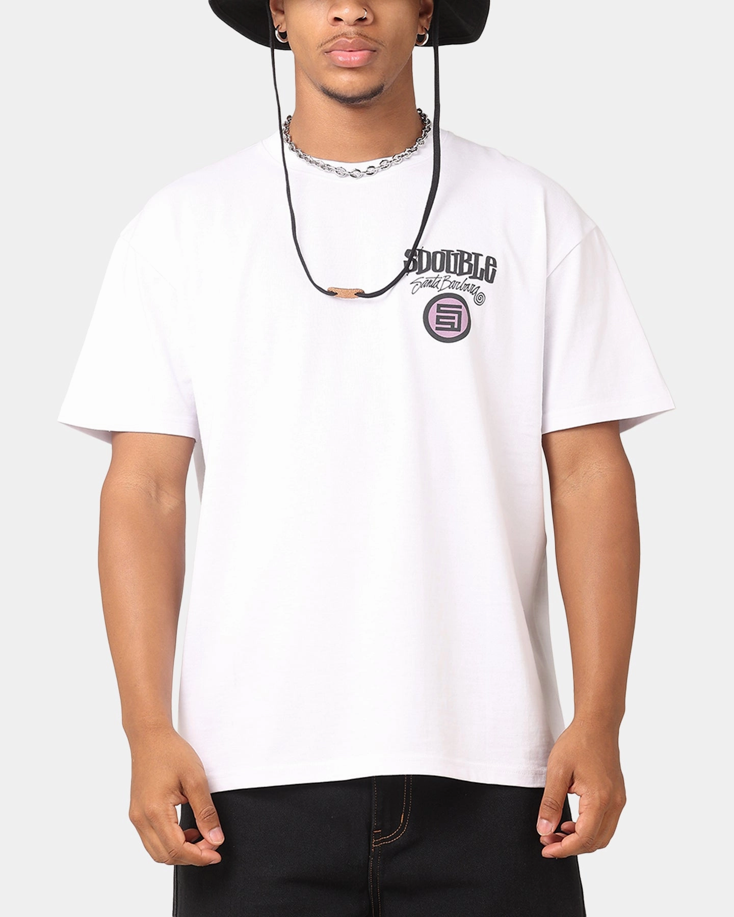 S Double Combo Platter T-Shirt Washed White Stylish and Cozy Sustainable