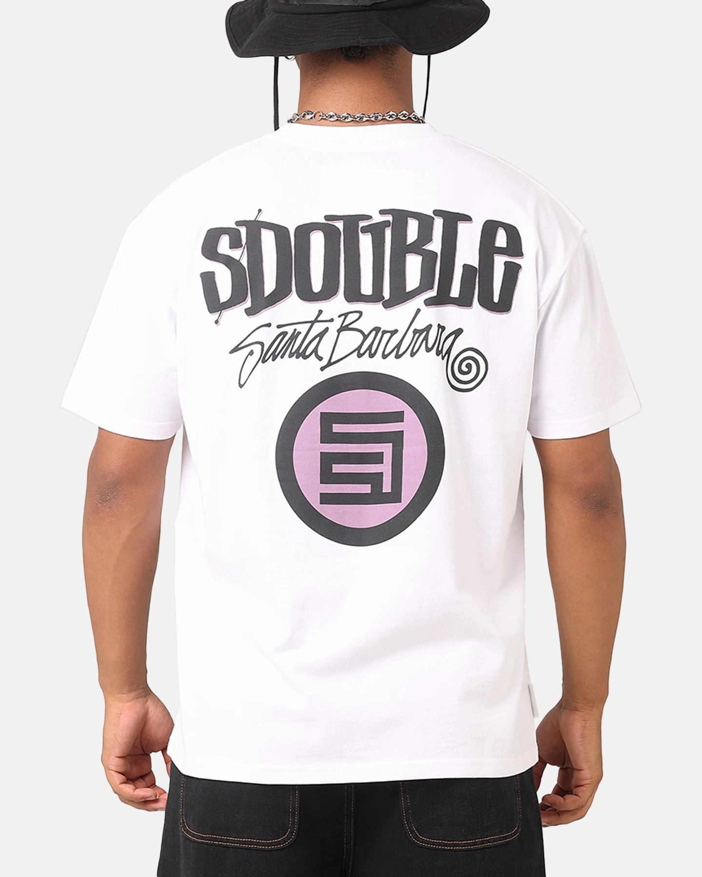 Seam Free Edging light layering S Double Combo Platter T-Shirt Washed White